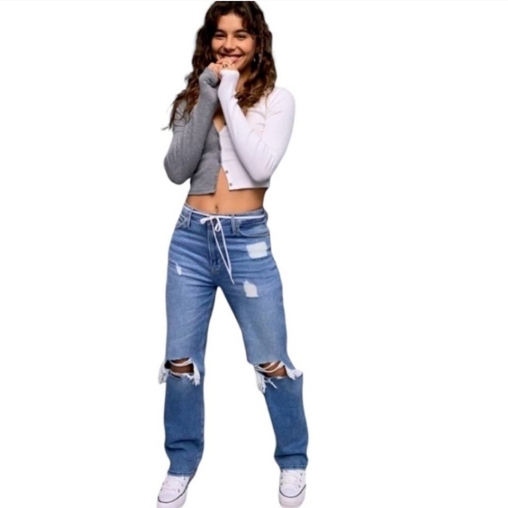 NWT Hollister Ultra High Rise Dad Jeans Sz 17